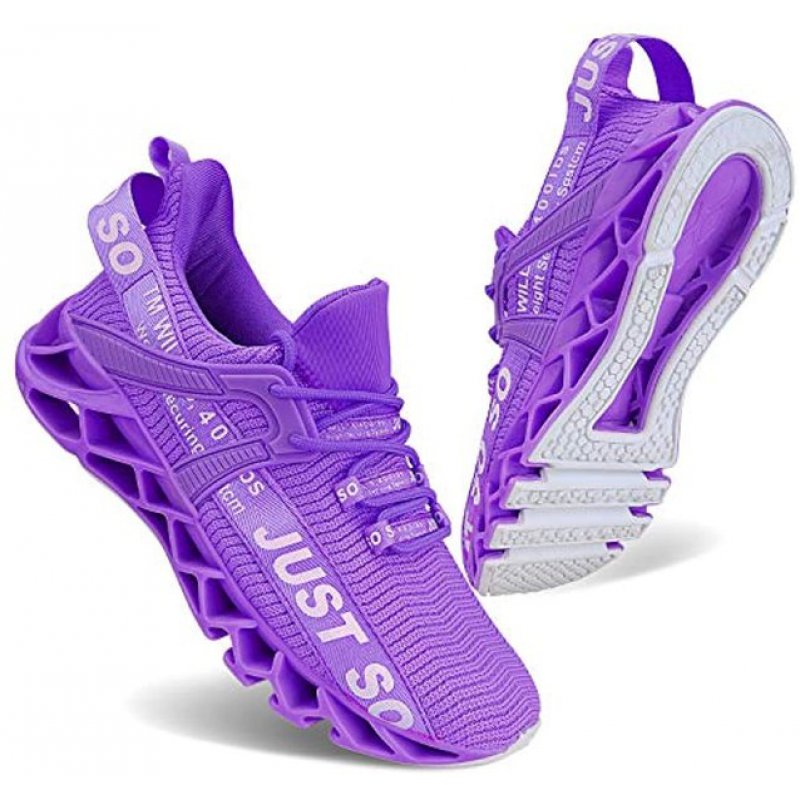 UMYOGO Women's Running Shoes Non Slip Athletic Tennis Walking Blade Type Sneakers 1-1purple